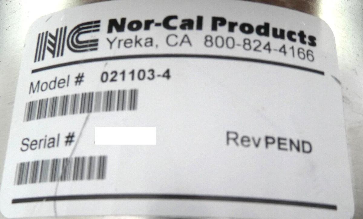 Used Nor-Cal Products 021103-4 Manual Vacuum Isolation Angle Valve Working Surplus
