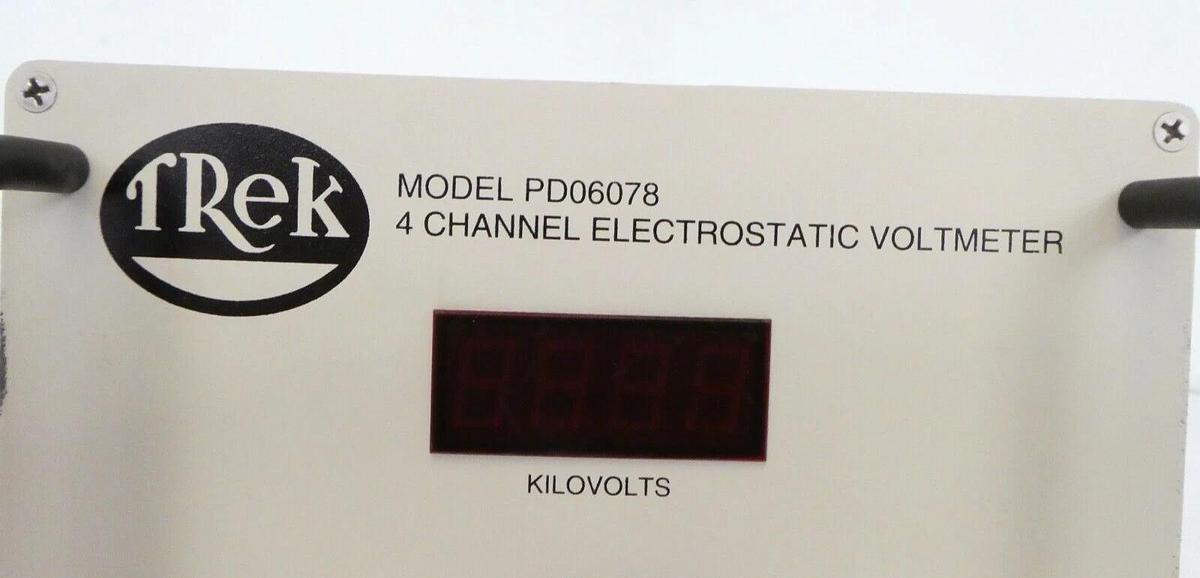 Used Trek PD06078 4 Channel Electrostatic Voltmeter Working Surplus