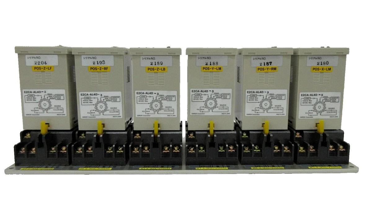 Used Omron E2CA-AL4D-3 Proximity Sensor Amplifier Assembly Set of 6 Nikon NSR Working
