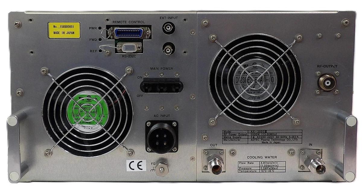 Used ADTEC Plasma Technology AX-3000III 3000W RF Plasma Generator Untested Surplus