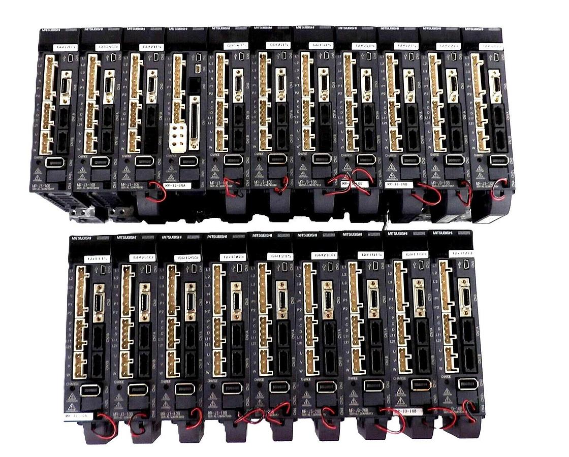 Used Mitsubishi MR-J3-10B MR-J3-20B AC Servo Drive MELSERVO Lot of 20 Working