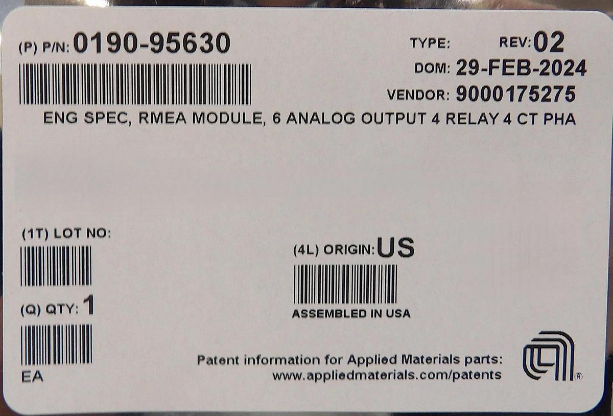 AMAT Applied Materials 0190-95630 RMEA Module Lot of 2 New