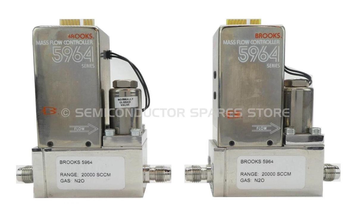 Refurbished Brooks 5964 Mass Flow Controller MFC 20000 SCCM N2O Lot of 2 OEM Refurbished