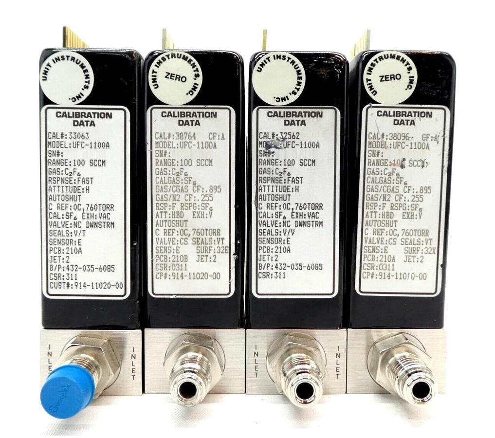 Used UNIT Instruments UFC-1100A Mass Flow Controller MFC C2F6 O2 Ar Lot of 22 Working