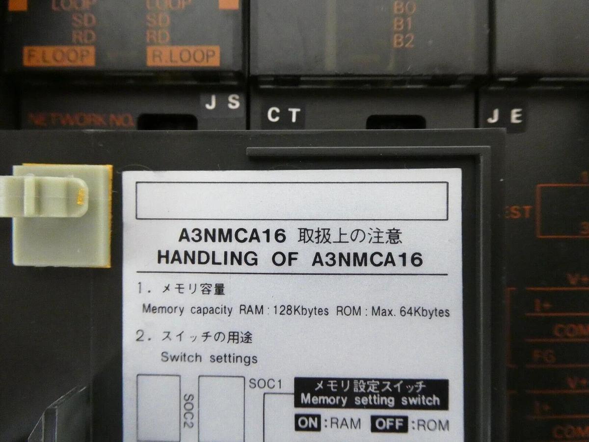 Used Mitsubishi Electric A3NMCA16 Programmable Controller CPU Rack Melsec Working