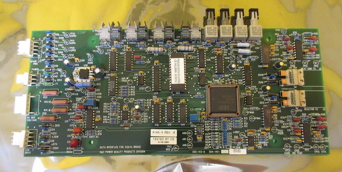 Used S&C Electric 4145-9 Data Interface for 312kVA Bridge PCB 005-145-6 Working