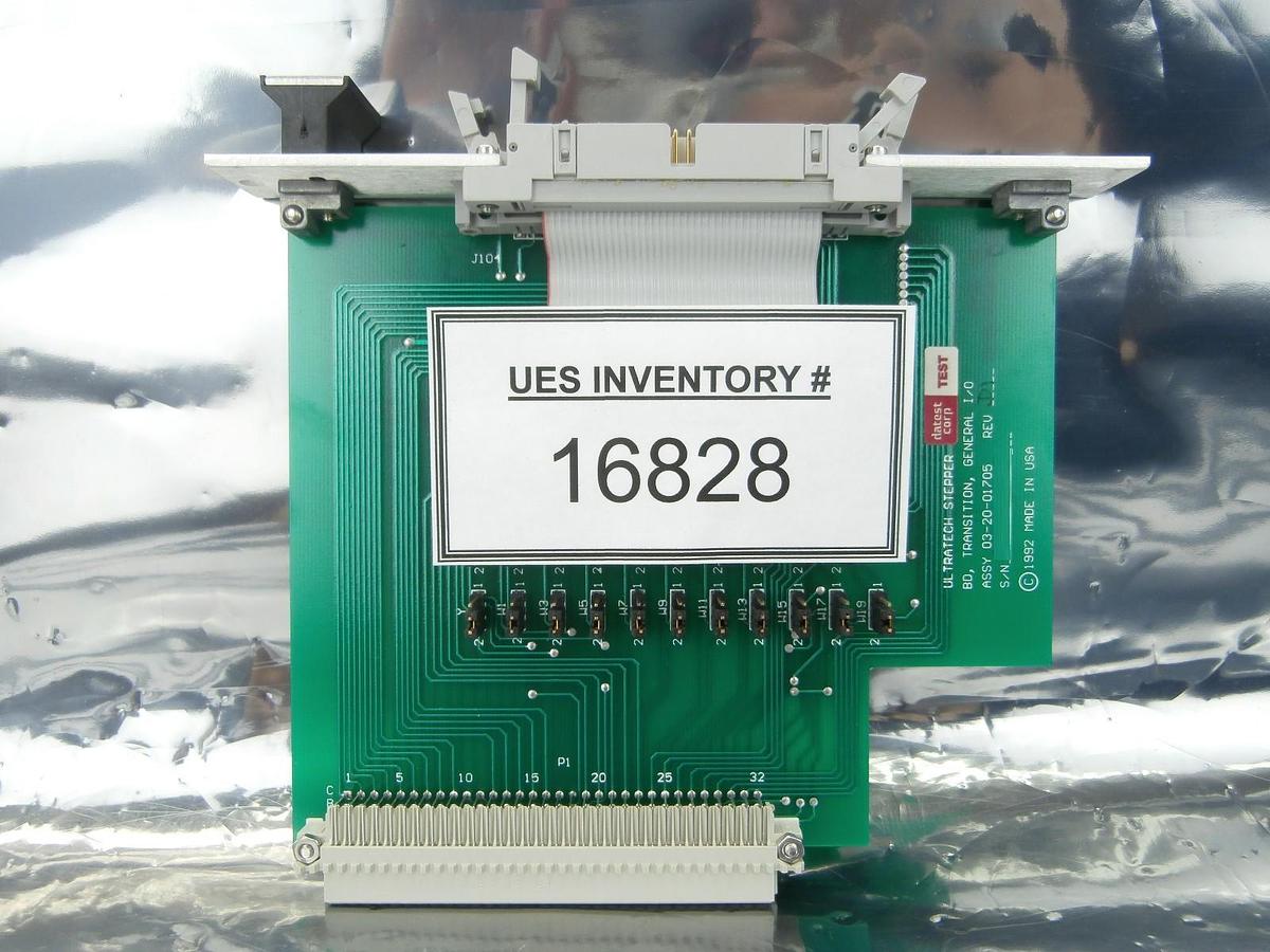 Used Ultratech Stepper 03-20-01705 General Transition PCB Card GEN I/O Rev. D1 Used
