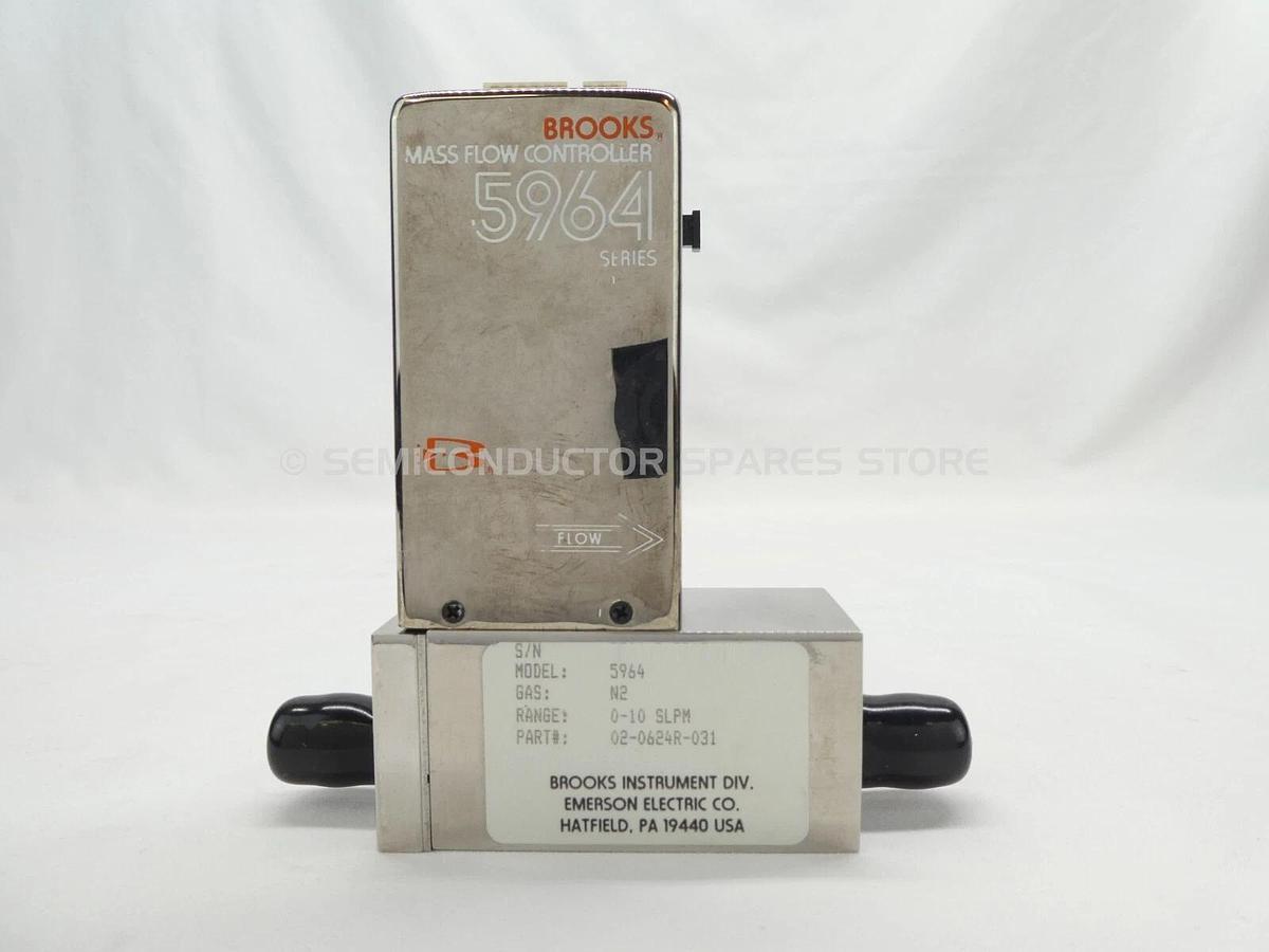 Refurbished Brooks 02-0624R-031 Mass Flow Controller MFC 5964 N2 Lot of 2 OEM Refurbished