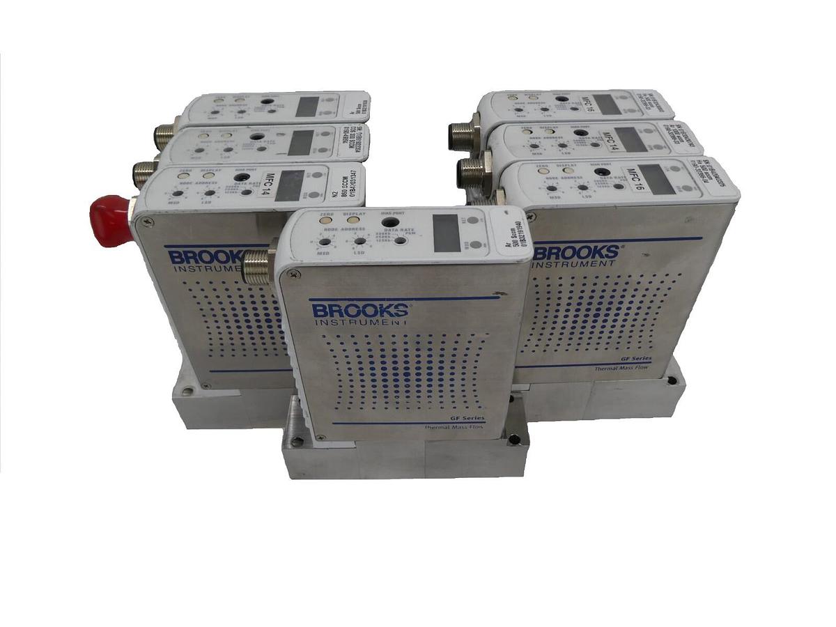 Used Brooks GF-125CXXC Mass Flow Controller MFC N2 Reseller Lot of 7 Working Surplus