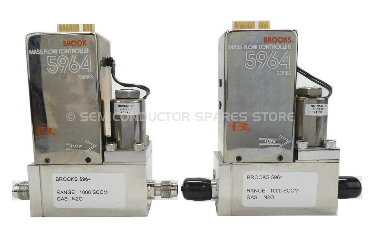 Refurbished Brooks 5964 Mass Flow Controller MFC 1000 SCCM N2O Lot of 2 OEM Refurbished
