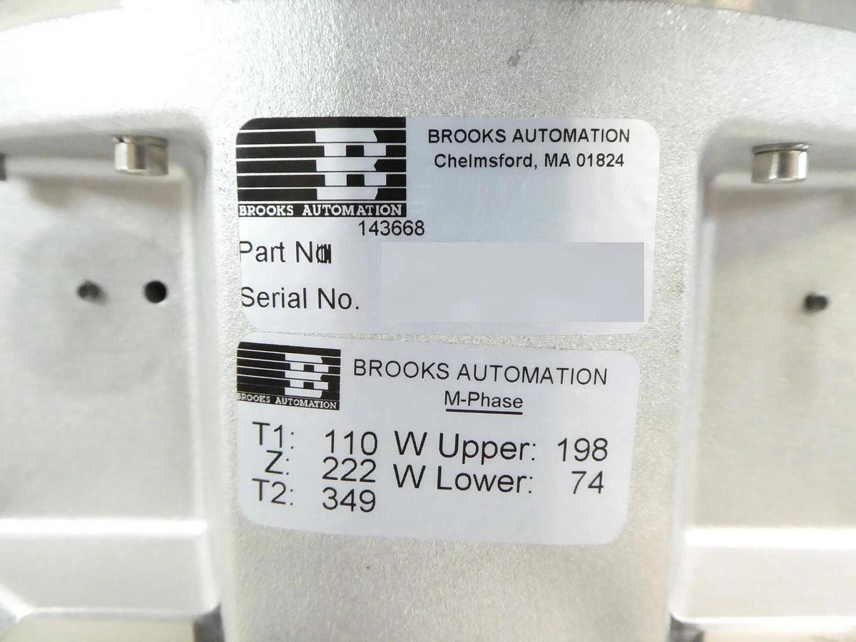 Used Brooks Automation 143668 M-Phase Dual Blade Wafer Handling Robot Untested Spare