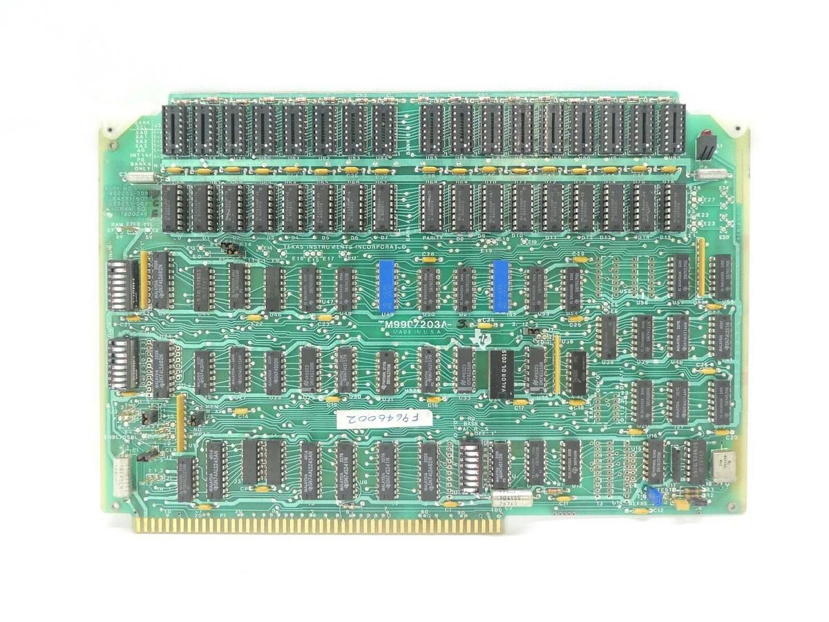 Used Texas Instruments 1600252-0006 RAM Module PCB Card TM990/203A-3 Varian F9646002