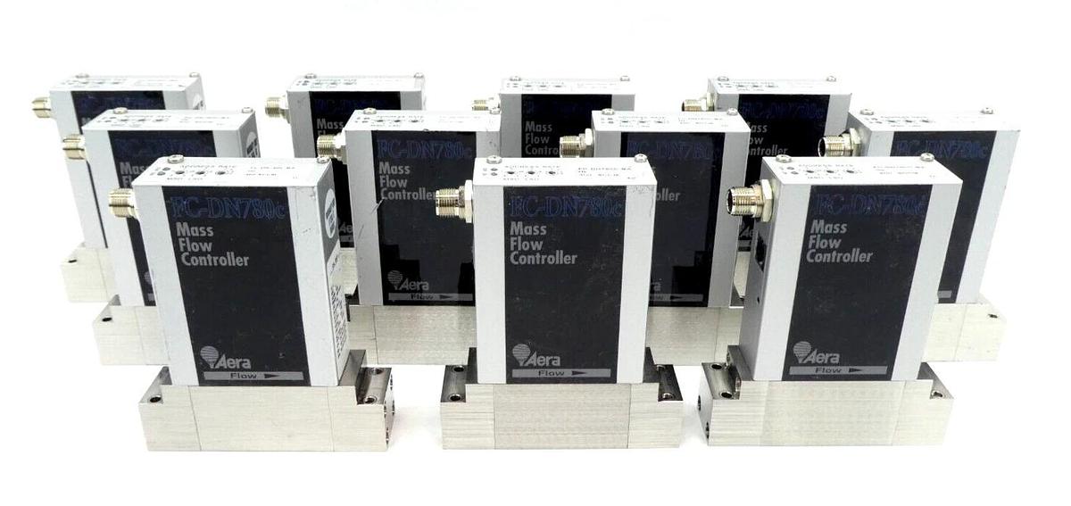 Used Aera FC-DN780CBA Mass Flow Controller MFC 600 SCCM 400 SCCM He Lot of 11 Working