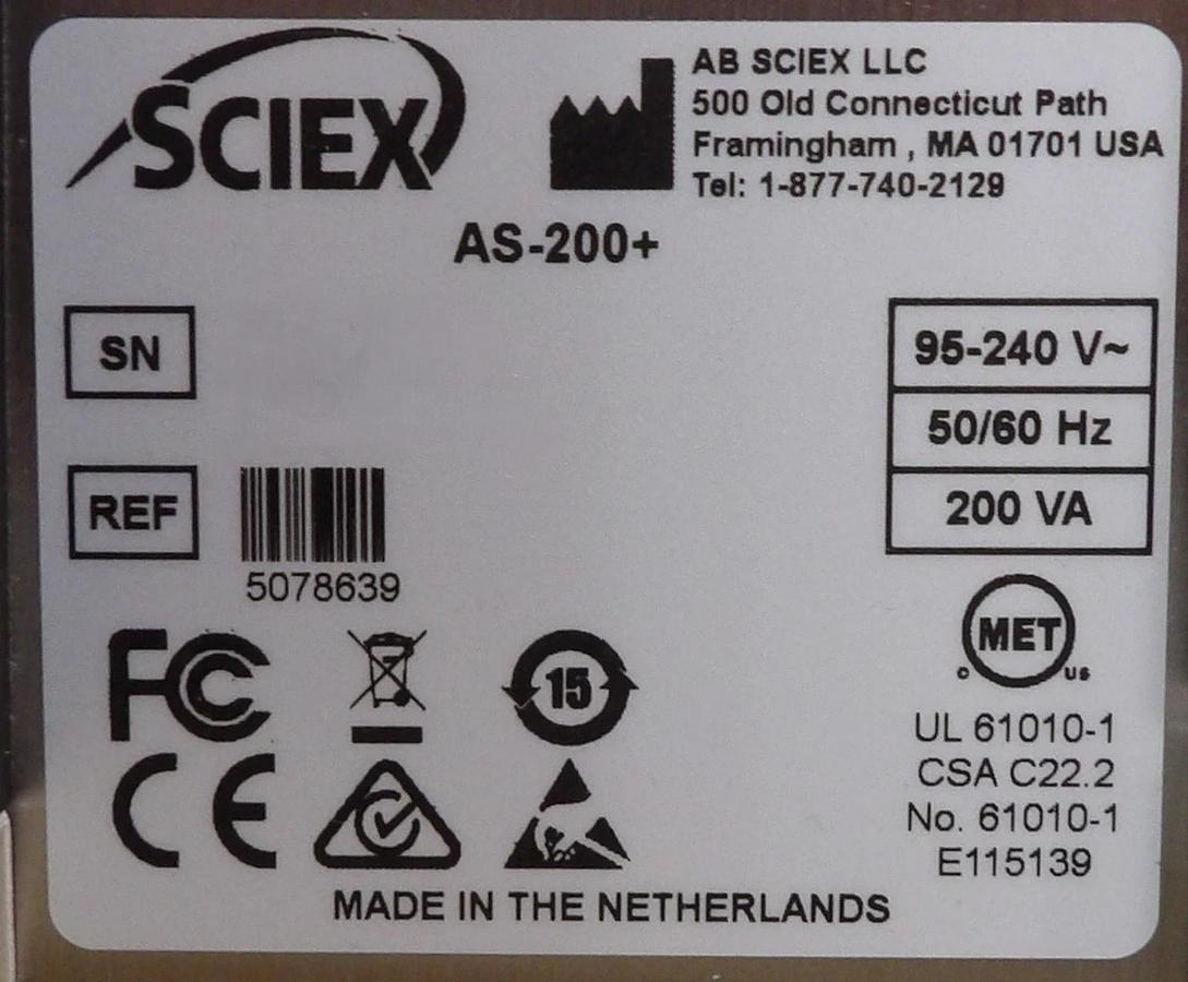 Used AB Sciex 5078639 Autosampler Assembly Module AS-200+ ExionLC 2.0 Untested