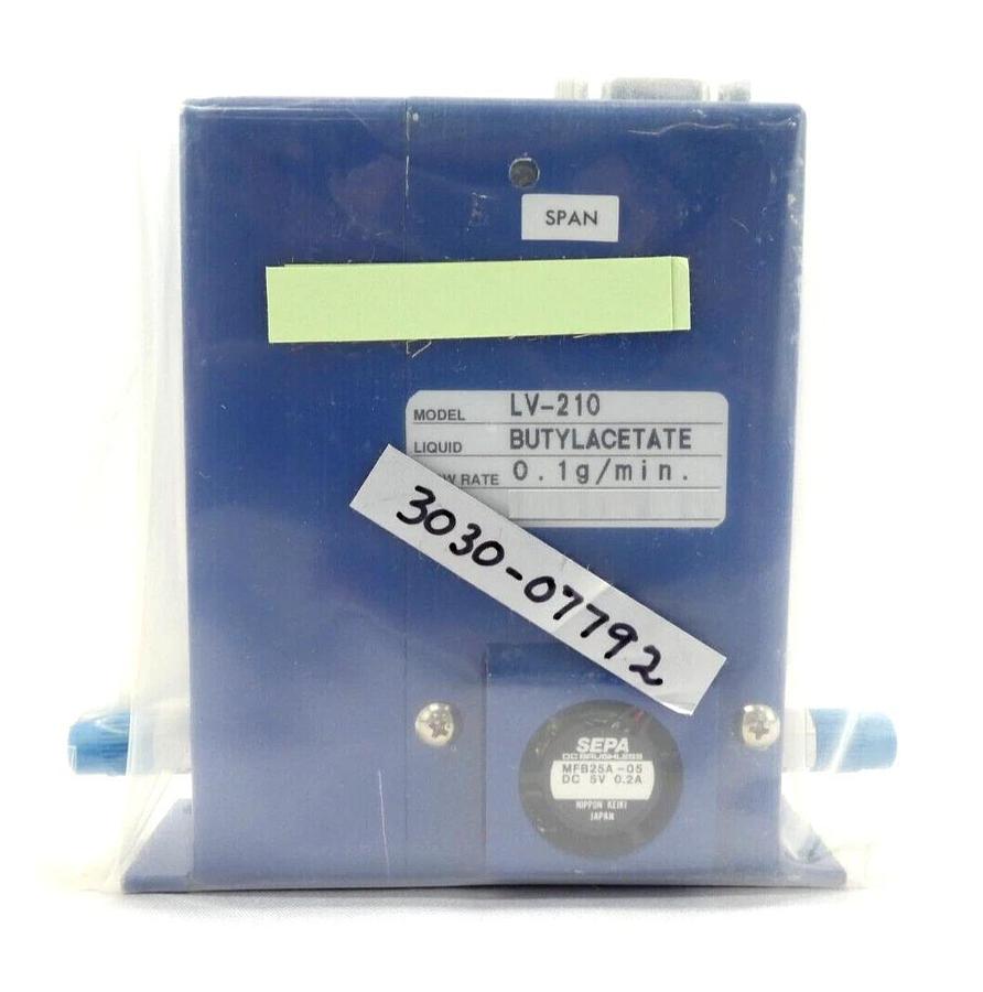 Refurbished STEC LV-210 Liquid Mass Flow Meter 0.1g/min C6H12O2 3030-07792 OEM Refurbished