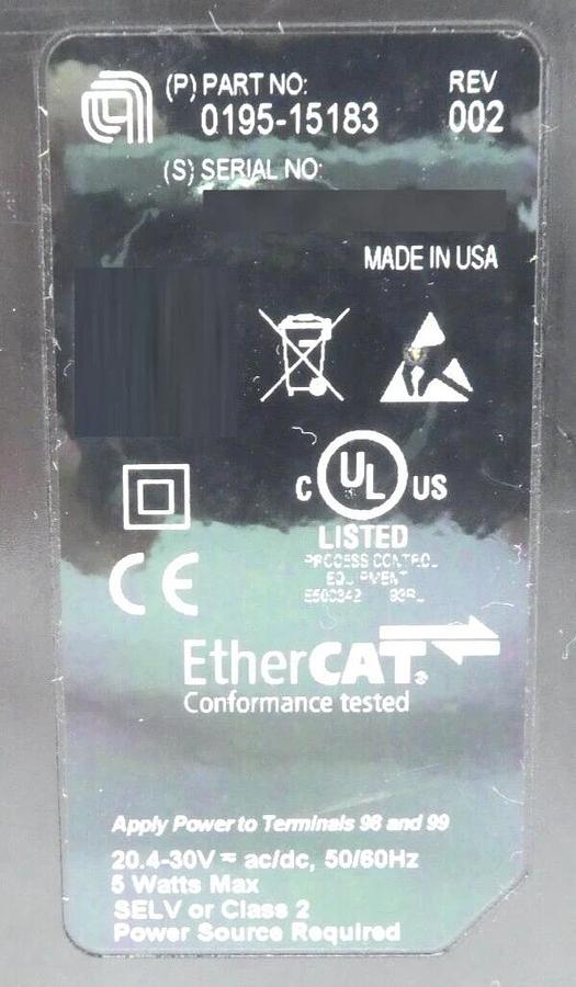 Used AMAT Applied Materials 0195-15183 PLC EtherCAT Temperature Controller Working