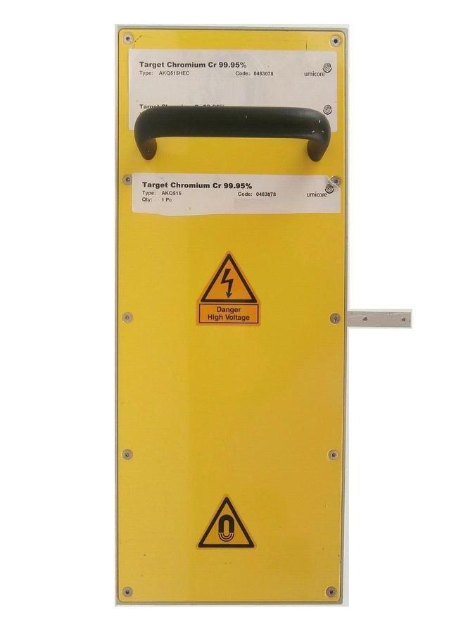 Used Umicore 0483078 Chromium 99.95% Sputtering Target AKQ515HEC Balzers Working