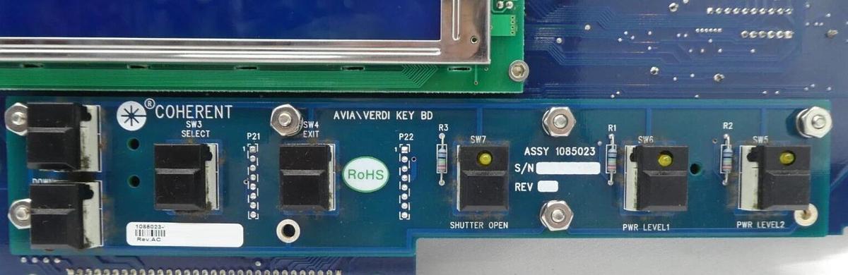Used Coherent 1163860 AVIA-X Display Board PCB 1085023 Working Surplus