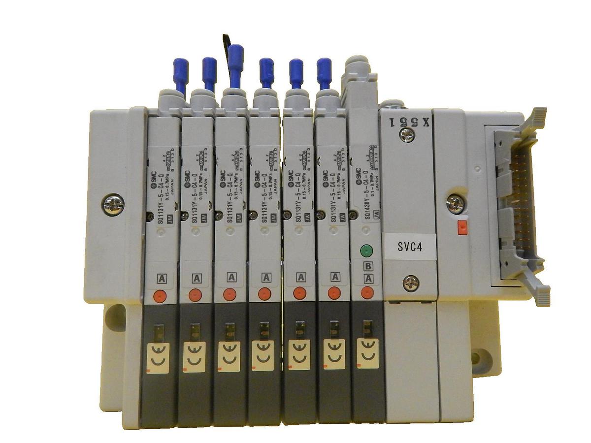Used TEL Tokyo Electron SVC4 7-Port Manifold SMC SQ1131Y-5-C4-Q PR300Z Used Working