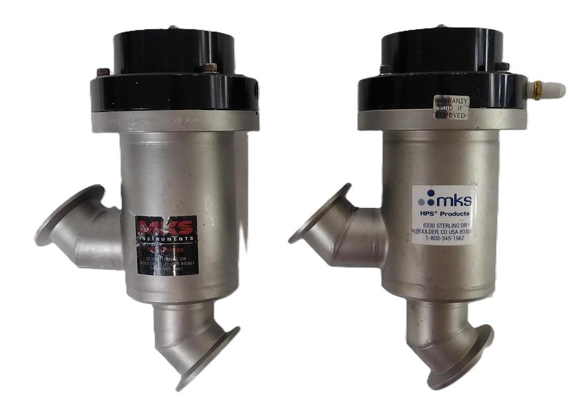 Used MKS Instruments 162-0040K Angle Valve Reseller Lot of 2 Working Surplus