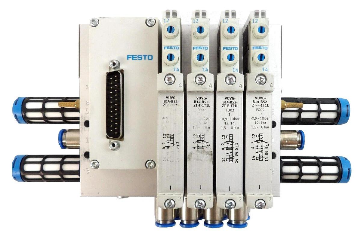 Used Festo VTUG-14-MSDR-B1T-25V20-Q8-U-Q8S-4J+TV Valve Terminal Working Surplus