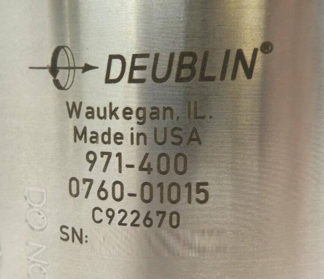 Used Deublin 971-400 Rotary Union AMAT Applied Materials 0760-01015 Working Surplus