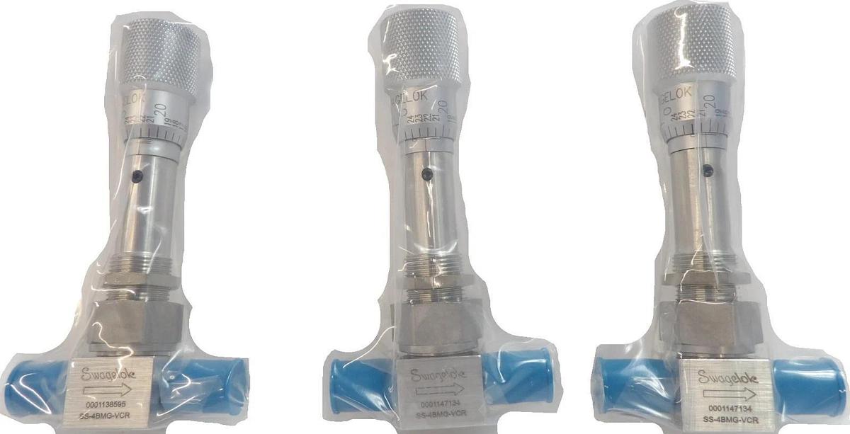 Swagelok SS-4BMG-VCR Metering Bellows Sealed Valve Reseller Lot of 3 New