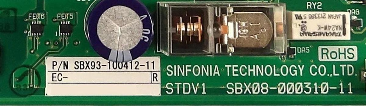 Used Sinfonia Technology SBX93-100412-11 Interface PCB STDV1 SBX08-000310-11 New