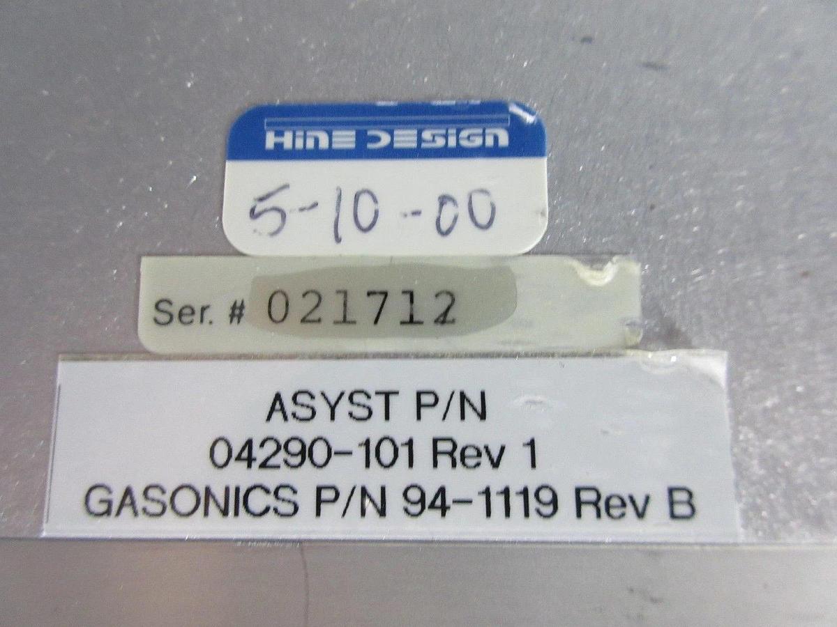 Used Asyst 04290-101 Load Lock Elevator 94-1119 Used Working