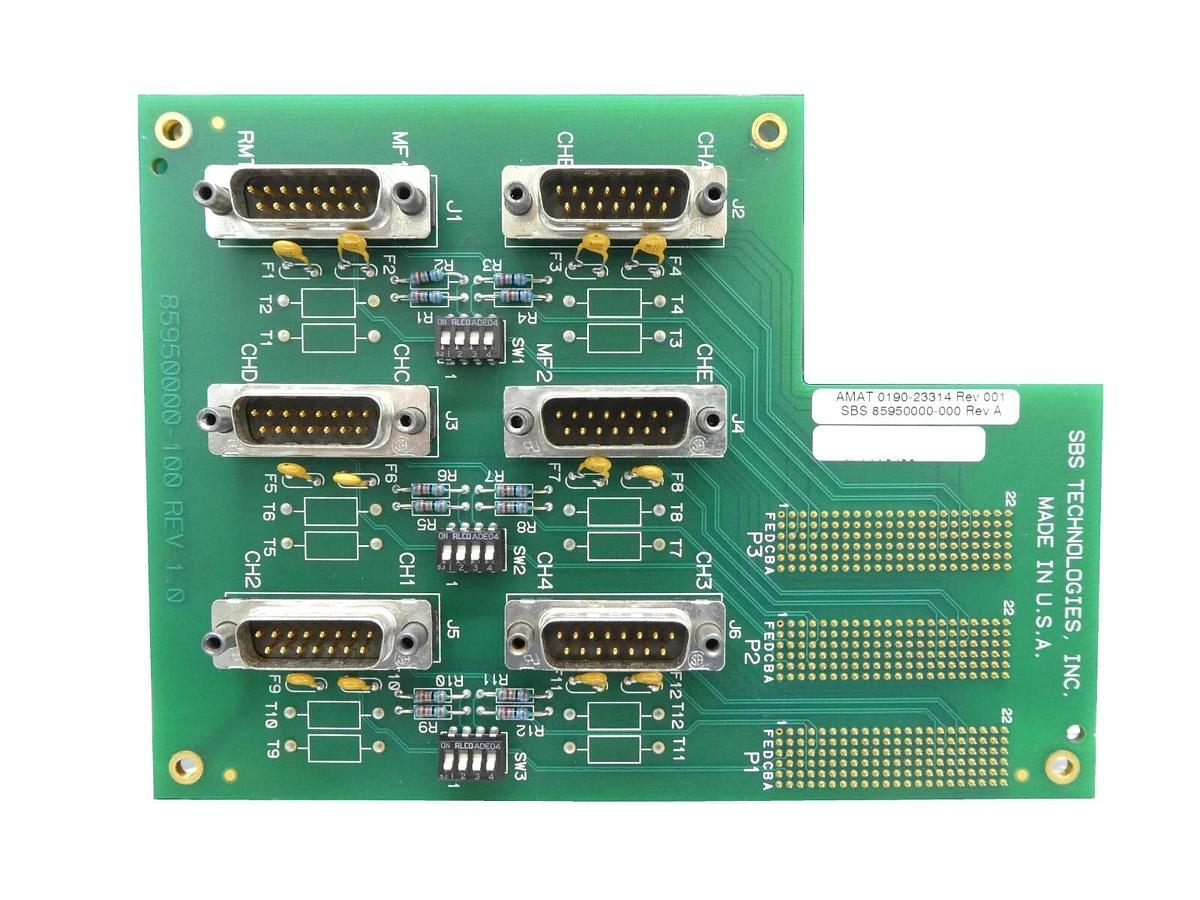 Used SBS Technologies 85950000-000 Interface PCB AMAT 0190-23314 Working Surplus