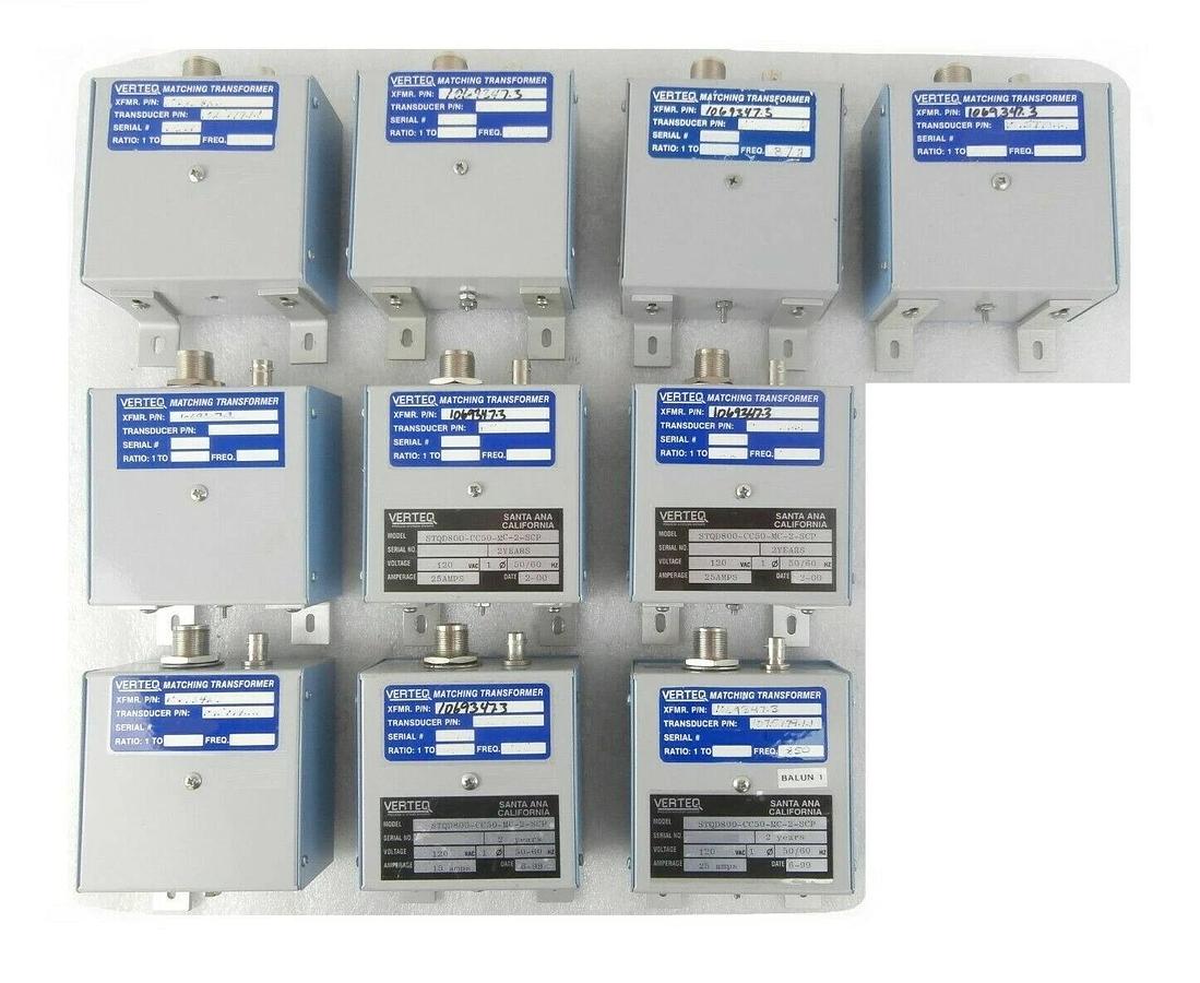 Used Verteq 1069347.3 RF Matching Transformer Ratio Unmarked Reseller Lot of 10 Spare