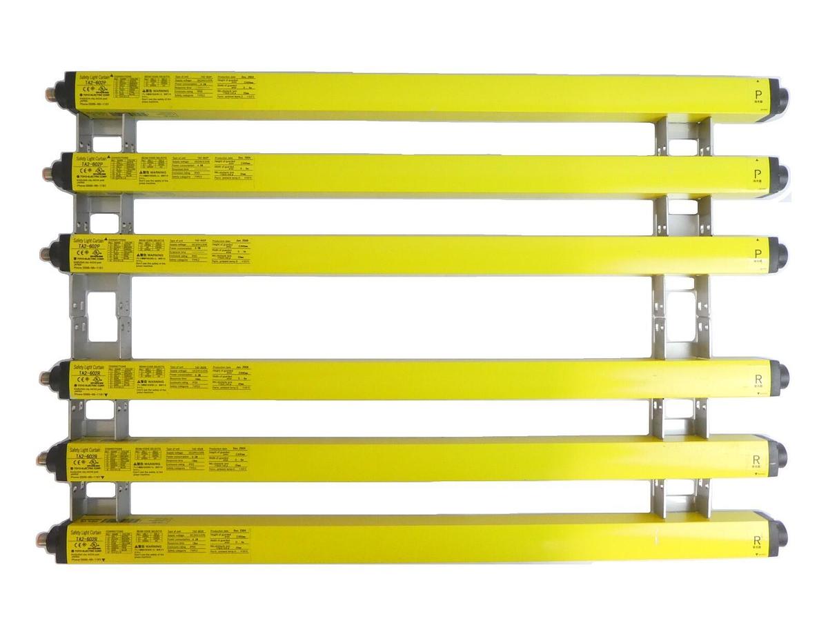 Used Toyo Electric TA2-602R TA2-602P Safety Light Curtain Lot of 6 Working Surplus