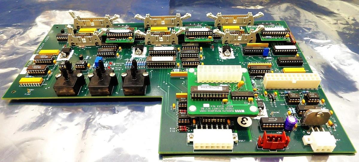 Used Rudolph A12039-8 Wafer Handler Distribution PCB Focus Security 12244 Working