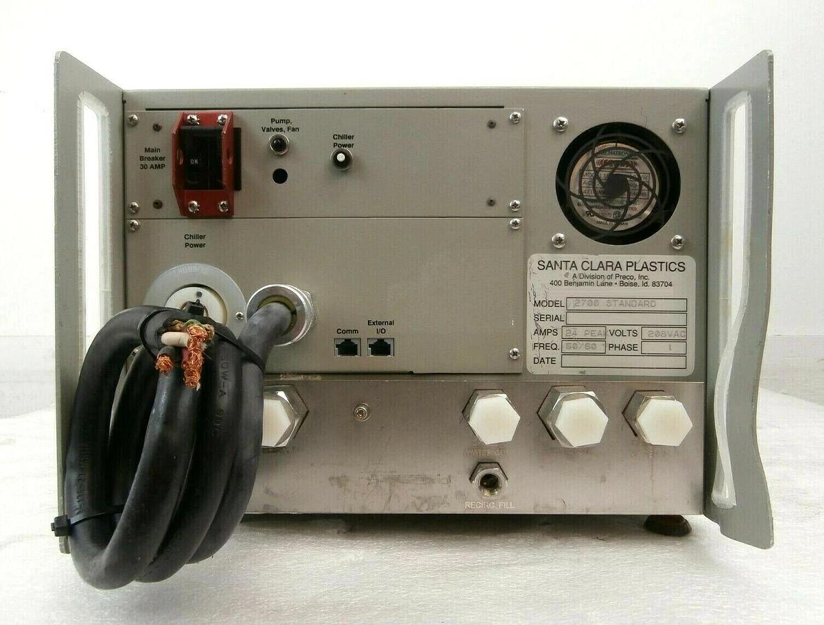 Used SCP Santa Clara Plastics 2700 Standard Recirculation Unit Not Working As-Is