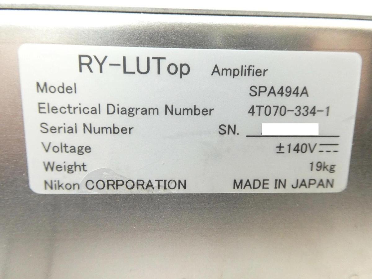 Used Nikon 4T070-334-1 RY-LUTop Amplifier Module SPA494A 4S013-944 NSR Series Working