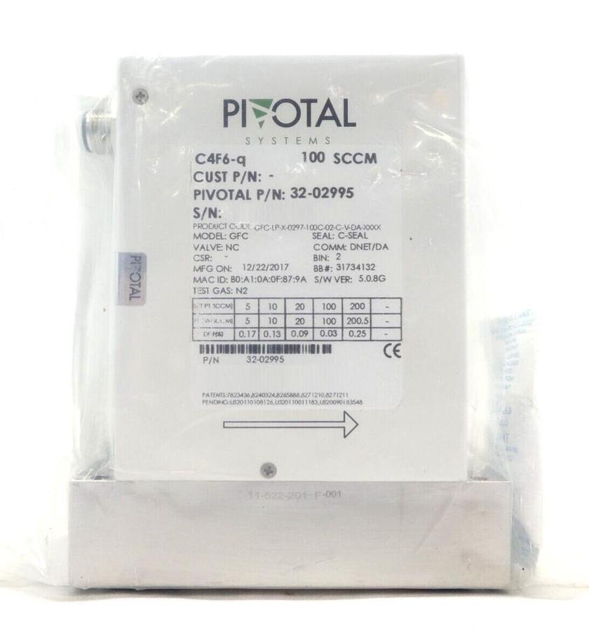 Pivotal Systems 32-02995 Mass Flow Controller MFC 100 SCCM C4F6-q New Surplus