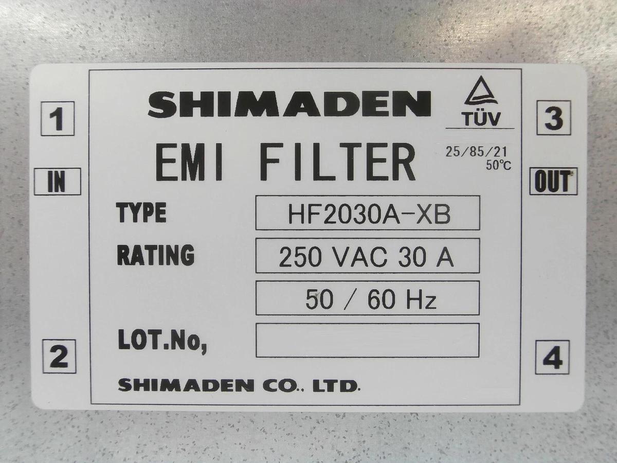 Used Shimaden HF2030A-XB Electromagnetic Interference EMI Filter Lot of 2 Working
