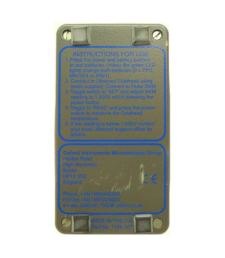 Used Oxford Instruments 1108-107 Temperature Indicator Module ULTRACOOL Vacuum Spare
