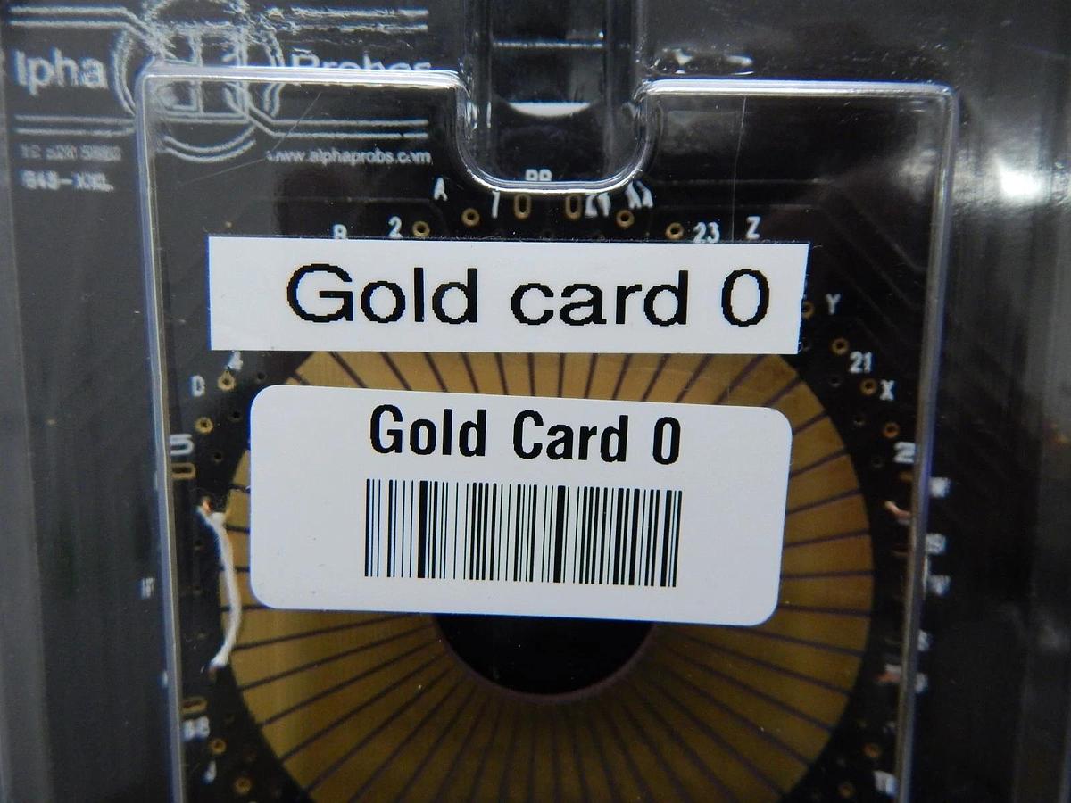 Used Alpha Probes Gold Card 0 Probe Card PCB Standard B48-XXL Open Meters 2 Used