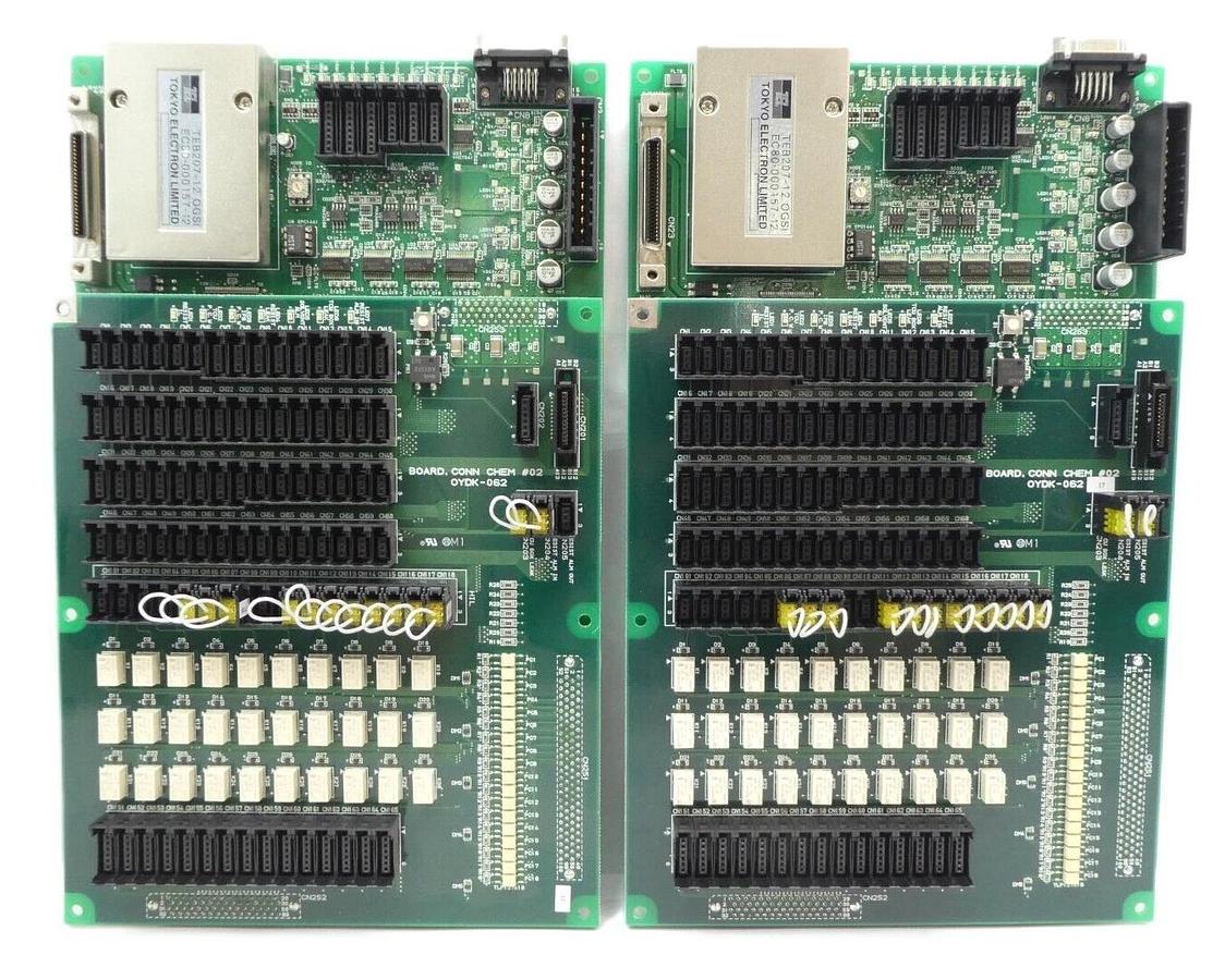 Used TEL Tokyo Electron OYDK-059 IO Chem #02 PCB OYDK-062 Reseller Lot of 2 Working