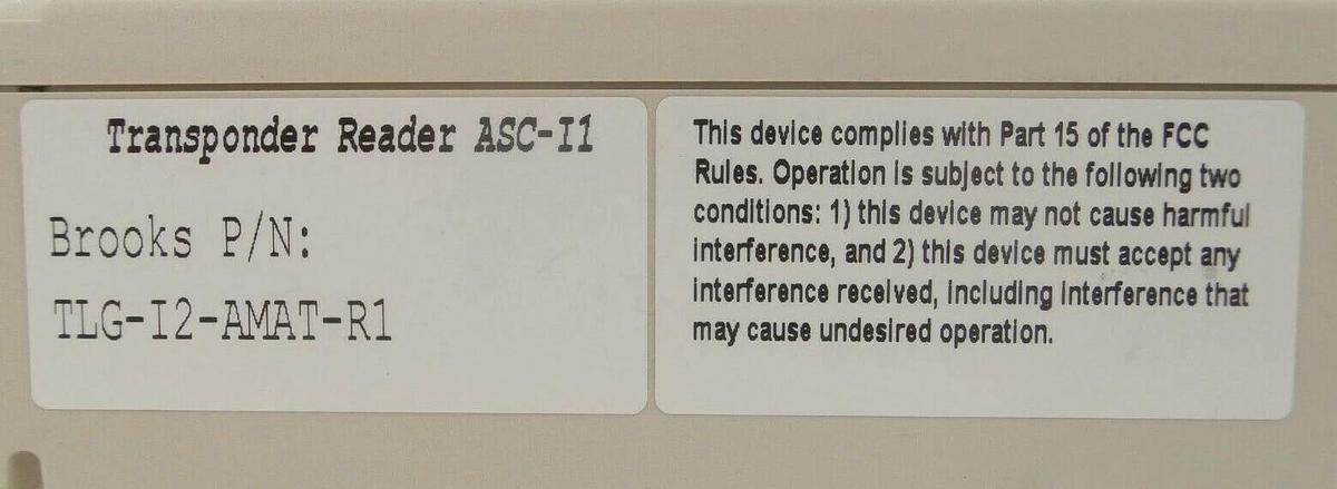 Used Brooks Automation TLG-I2-AMAT-R1 Transponder Set with AMAT Antenna 0190-10813
