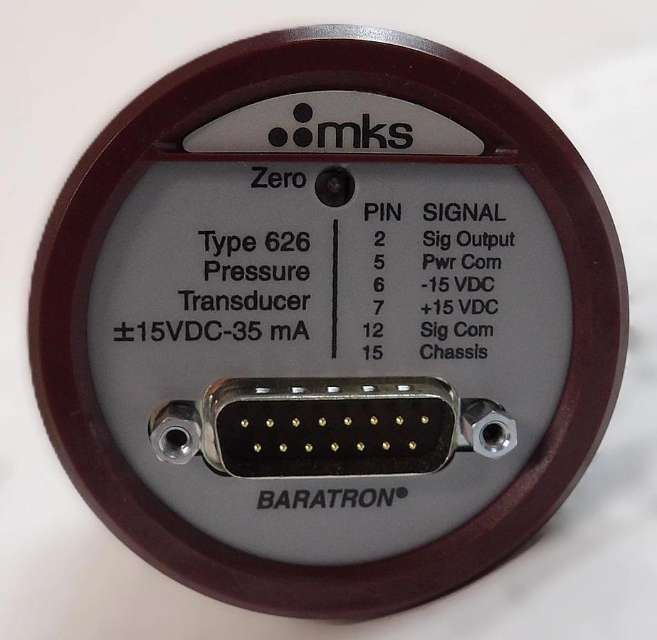 Used MKS Instruments 626B-30258 Baratron Capacitance Manometer Type 626 Surplus
