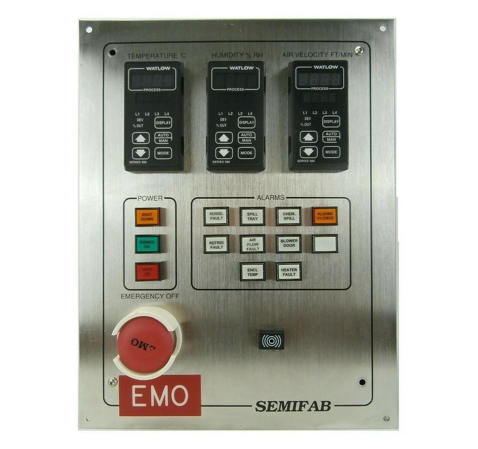Used Semifab Environmental Control Panel RAM 2000/480/SVG Watlow 986 SVG 90S Working