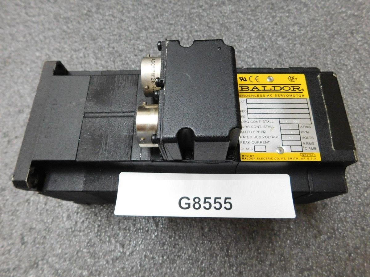 Used BALDOR W129/1418 D121 124 02 Brushless AC Servo Motor Used Working