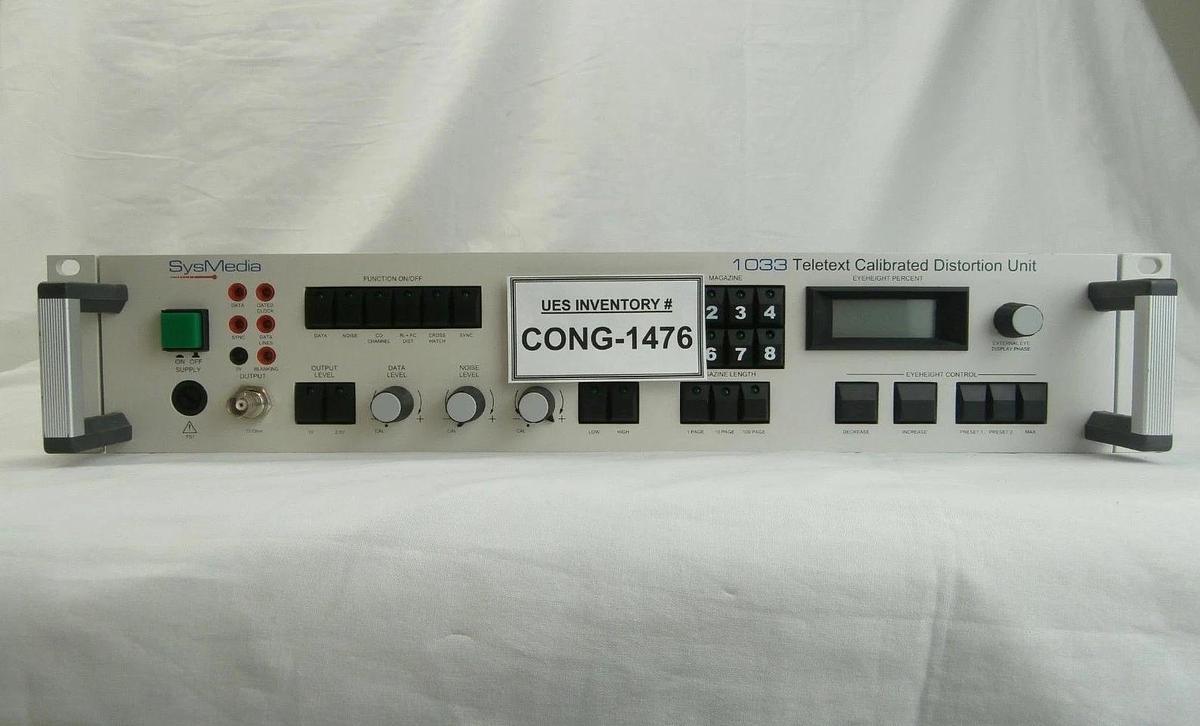Used SysMedia 1033 Teletext Calibrated Distortion Unit Used Working