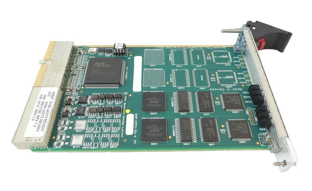 Used SST Woodhead DNP-CPCI-3U-4 DeviceNet Scanner PCB Card AMAT 0190-34513 Working