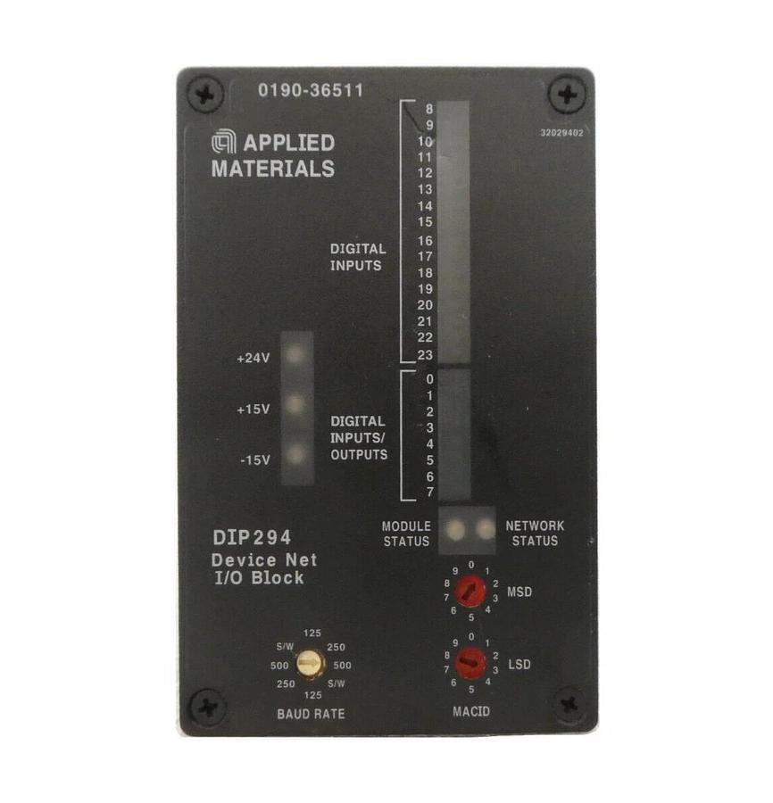 Used AMAT Applied Materials 0190-36511 DeviceNet I/O Block DIP294 MKS Working Surplus