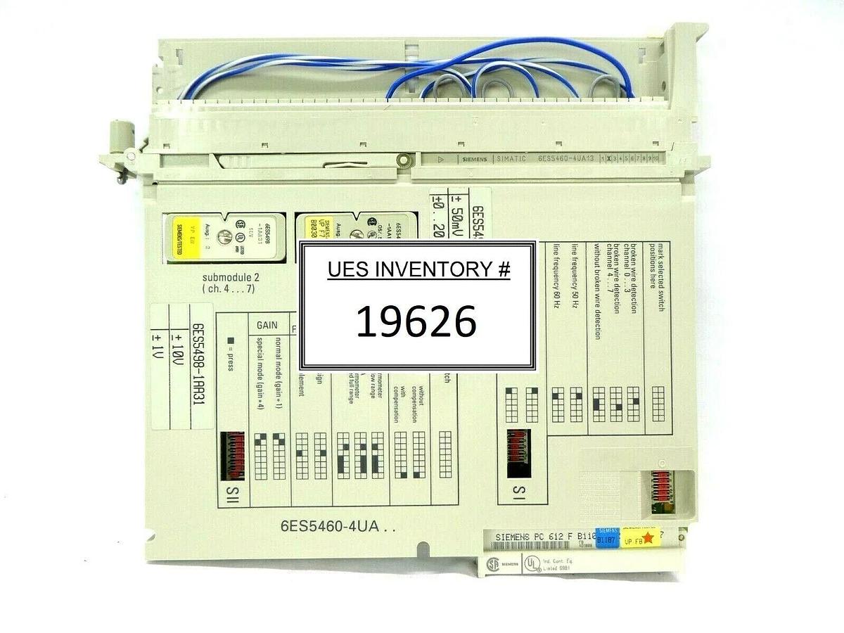 Used Siemens 6ES5460-4UA13 Analog Input PCB Card SIMATIC VP F8 Balzers Unaxis Working