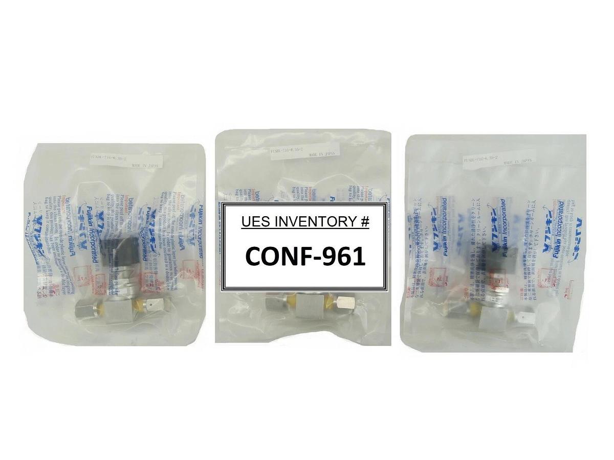Fujikin FUND-71G-6.35-2 Diaphragm Soft-Seal Valve Reseller Lot of 3 New Surplus