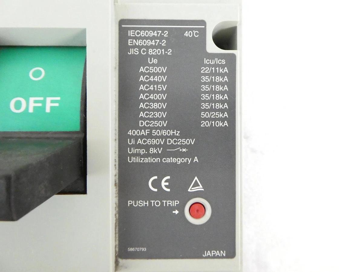 Used Fuji Electric FA SA403CUL 350A Industrial Auto Breaker Working Surplus
